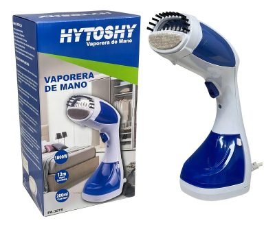 Plancha A Vapor Vertical Vaporera 200ml Viaje 1800w Hytoshy Color Azul