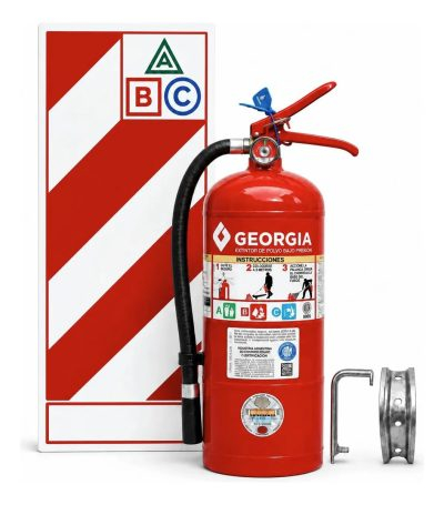 Matafuego 5kg Nuevo Sello Calidad + Chapa Baliza + Soporte